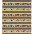 Tecido Estampado para Patchwork - Love Sewing: Barrado de Costura Fundo Caqui (0,50x1,40)