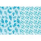 Tecido Estampado para Patchwork - Meio a Meio By Amanda Ansaldo : Digital Tricoline Estampa Floral Azul (0,50X1,40)