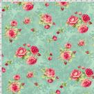 Tecido Estampado para Patchwork - Millyta Four Seasons Rosas com Arabesco Fundo Verde (0,50x1,40) Tecido Estampado para Patchwork - Millyta Four Seasons Rosas com Arabesco Fundo Verde (0,50x1,40)
