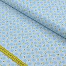 Tecido Estampado para Patchwork - Miss Daisy: Mini Daisy no Xadrez Azul (0,50x1,40)