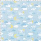 Tecido Estampado para Patchwork - Mundo dos Sonhos Meia Lua e Nuvens Fundo Azul (0,50x1,40) Tecido Estampado para Patchwork - Mundo dos Sonhos Meia Lua e Nuvens Fundo Azul (0,50x1,40)