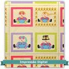 Tecido Estampado para Patchwork - Painel Boneco de Neve Colorido Digital DN032 (0,50x1,40)