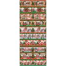 Tecido Estampado para Patchwork - Pano pra Mangga Natal : Barrado de Gnomo (0,50x1,50)