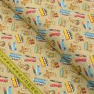 Tecido Estampado para Patchwork - Páscoa : Férias Fusca e Kombi (0,50x1,40)