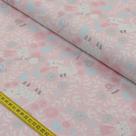 Tecido Estampado para Patchwork - Pequeno Quintal by Mariana Curti: Composê Gatos com Tulipas Fundo Rosa (0,50x1,40)