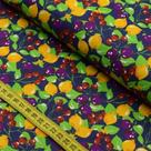 Tecido Estampado para Patchwork - Pomar : Mix de Frutas Fundo Marinho (0,50x1,40)