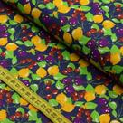 Tecido Estampado para Patchwork - Pomar : Mix de Frutas Fundo Marinho (0,50x1,40)