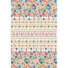 Tecido Estampado Para Patchwork - Primavera 3D Digital : Floral e Faixas (0,50x1,40)