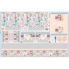Tecido Estampado para Patchwork - Spa Party por Storia Stampa : Painel (0,50x1,50)