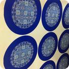 Tecido Estampado Para Sousplat 3 Unidades Azul Tecido Estampado Para Sousplat 3 Unidades Azul