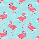Tecido Fast Patch Termodinâmico 24x35cm - Estampado Flamingo Azul