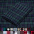 Tecido Flanela Xadrez Blackwatch Tartan Preto 100% Algodão 152 cm