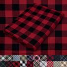 Tecido Flanela Xadrez Buffalo Vermelho e Preto 100% Algodão 152 cm