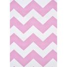Tecido Gorgurinho Chevron Rosa Bebê e Branco - 1,50m de Largura
