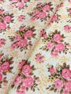 Tecido Gorgurinho Floral Vintage Amarelo e Rosa - 1,50m de Largura Tecido Gorgurinho Floral Vintage Amarelo e Rosa - 1,50m de Largura