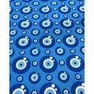 Tecido Impermeável Acqua Linea Olho Grego Fundo Azul - 1,40m de Largura