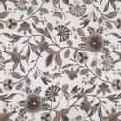 Tecido impermeável asturias 124 flor folhas bege marrom