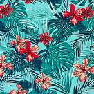 Tecido Impermeável Hibisco e Costela de Adão Tiffany - 1,40m de Largura Tecido Impermeável Hibisco e Costela de Adão Tiffany - 1,40m de Largura
