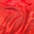 Tecido Jacquard 100% Poliéster Medalhão Vermelho - 2,80m de Largura