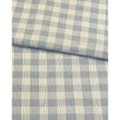 Tecido Jacquard Azul Bebê e Branco Xadrez Fio Tinto - 2,80m de Largura