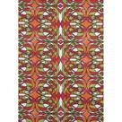 Tecido Jacquard Estampado Abstrato Laranja - 1,40m de Largura