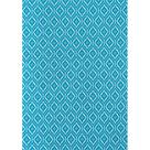 Tecido Jacquard Estampado Arabesco Azul Turquesa - 1,40m de Largura