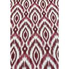 Tecido Jacquard Estampado Arabesco Vermelho e Branco - 1,40m de Largura