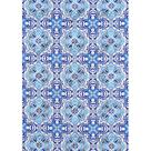 Tecido Jacquard Estampado Azulejo Português Azul - 1,40m de Largura