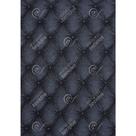 Tecido Jacquard Estampado Capitonê Cinza Escuro - 1,40m de Largura