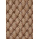 Tecido Jacquard Estampado Capitonê Marrom - 1,40m de Largura Tecido Jacquard Estampado Capitonê Marrom - 1,40m de Largura