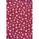 Tecido Jacquard Estampado Coração Fundo Vermelho - 1,40m de Largura