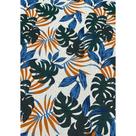 Tecido Jacquard Estampado Floral Azul Petróleo - 1,40m de Largura