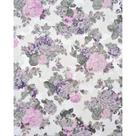 Tecido Jacquard Estampado Floral Lilás - 2,80m de Largura