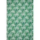 Tecido Jacquard Estampado Folhas Verde - 1,40m de Largura