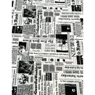 Tecido Jacquard Estampado Jornal - 1,40m de Largura