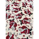 Tecido Jacquard Estampado Natalino Papai Noel Fundo Pérola - 1,40m de Largura