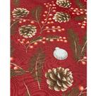 Tecido Jacquard Estampado Natalino Pinheiro Vermelho - 1,40m de Largura