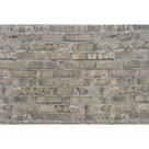 Tecido Jacquard Estampado Parede Tijolo Bege (Desenho Sentido Largura) - 2,80m de Altura