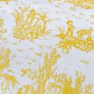 Tecido Jacquard Estampado Toile de Jouy Amarelo - 2,80m de Largura