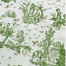 Tecido Jacquard Estampado Toile de Jouy Verde Pistache - 2,80m de Largura
