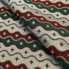 Tecido Jacquard Fio Lurex Natalino Estrelado - 2,80m de Largura