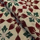 Tecido Jacquard Fio Lurex Natalino Flor do Natal - 2,80m de Largura
