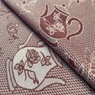 Tecido Jacquard Fio Tinto Bule Vinho - 2,80m de Largura