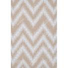 Tecido Jacquard Fio Tinto Chevron Bege e Branco - 2,80m de Largura