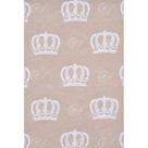 Tecido Jacquard Fio Tinto Coroa Bege e Branco - 2,80m de Largura Tecido Jacquard Fio Tinto Coroa Bege e Branco - 2,80m de Largura