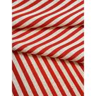 Tecido Jacquard Fio Tinto Listrado Estreito Vermelho - 2,80m de Largura