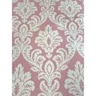 Tecido Jacquard Fio Tinto Medalhão Rosa Bebê e Branco - 2,80m de Largura