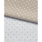 Tecido Jacquard Fio Tinto Poá Bege e Branco - 2,80m de Largura
