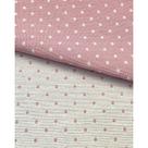 Tecido Jacquard Fio Tinto Poá Rosa Bebê e Branco - 2,80m de Largura
