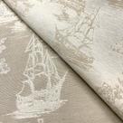 Tecido Jacquard Fio Tinto Versalhes Toile de Jouy Bege - 2,80m de Largura Tecido Jacquard Fio Tinto Versalhes Toile de Jouy Bege - 2,80m de Largura